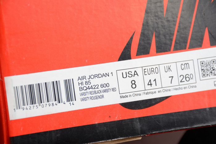 Jordan 1 Retro High 85 Varsity Red - BQ4422-600